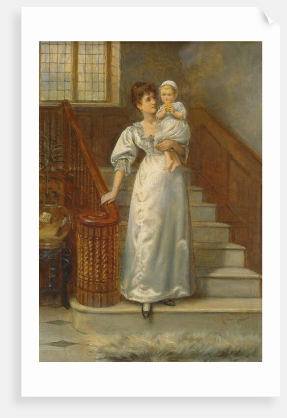 On the Staircase by George Goodwin Kilburne