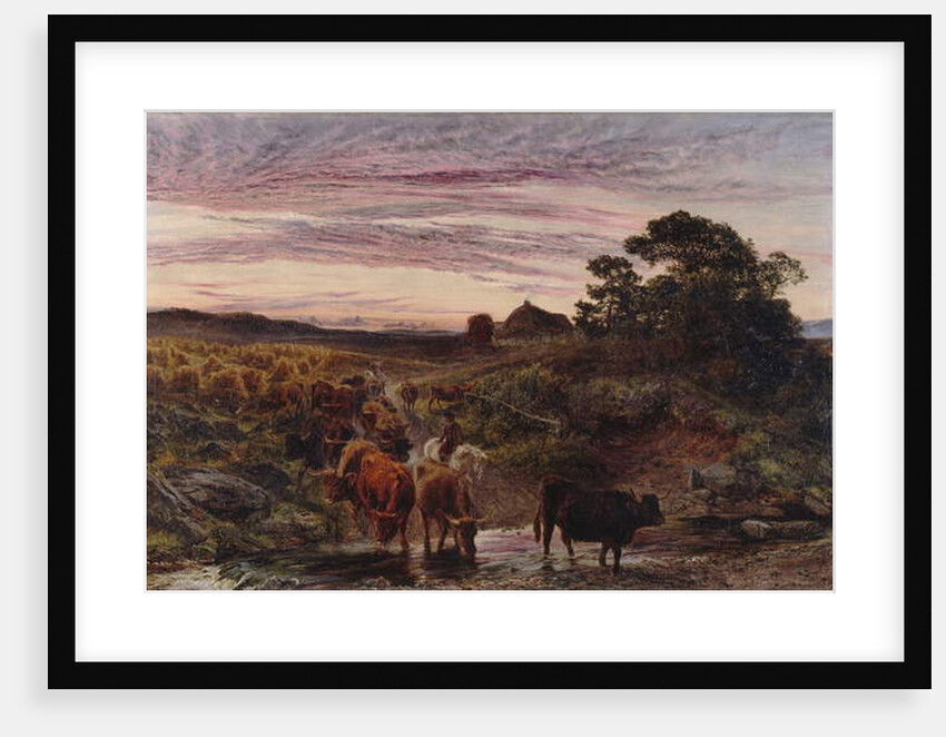 Cattle Fording a Stream, 1862 by Henry Moore