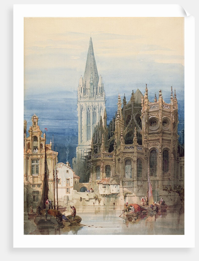 St. Pierre, Caen, 1830 by David Roberts