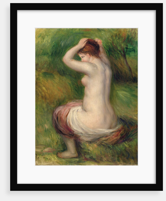 Seated nude by Pierre Auguste Renoir