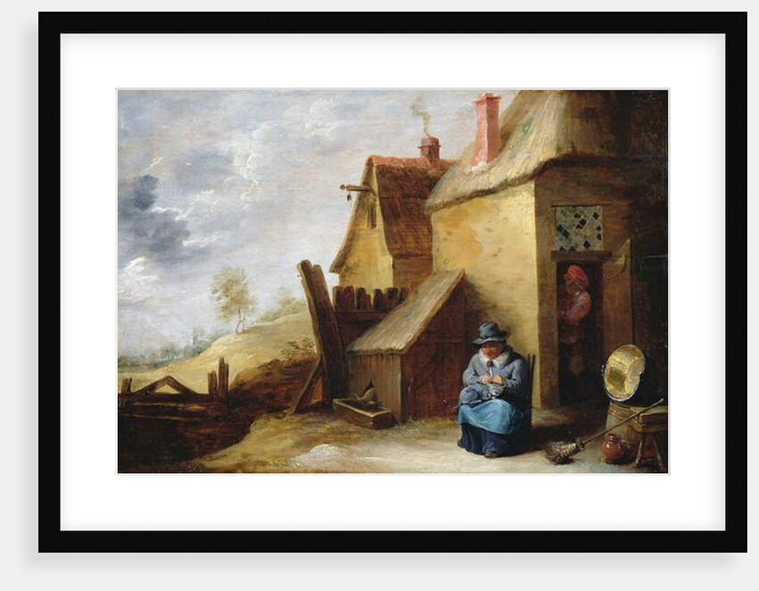Cottage in a landscape by David the Younger Teniers