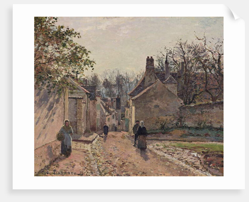 A Village Street, Louveciennes, 1871 by Camille Pissarro