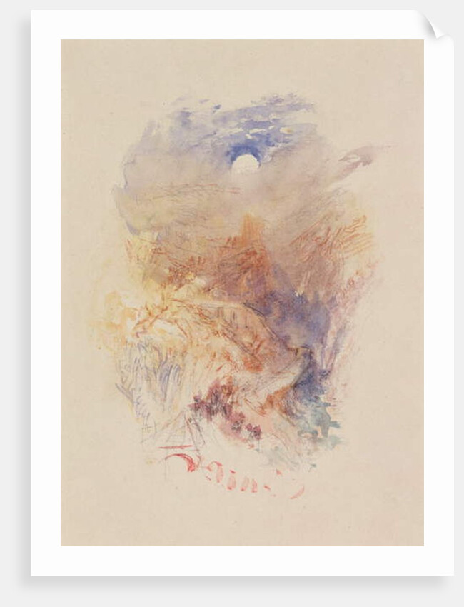 A Mountain Pass in Moonlight, c.1845 by Joseph Mallord William Turner