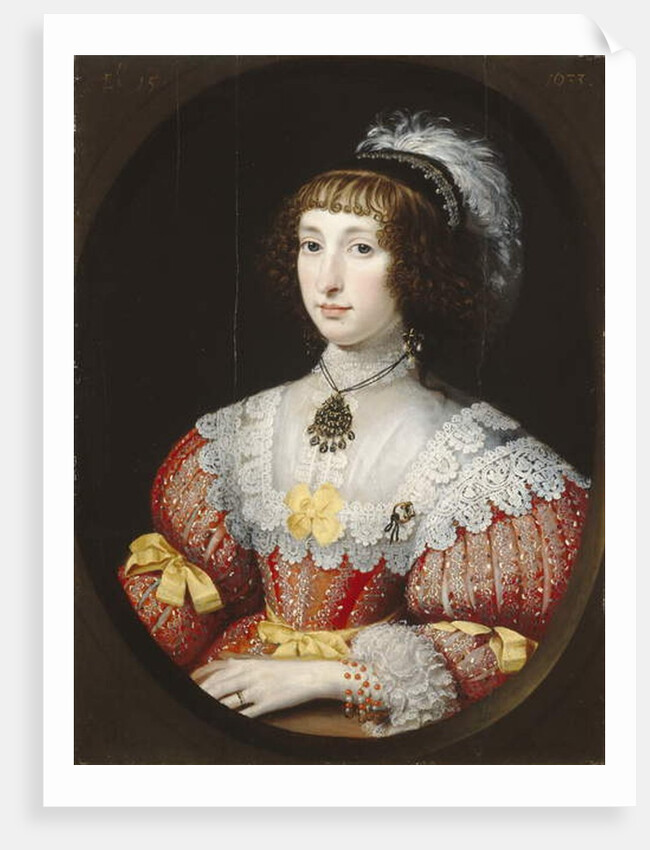 A Young Lady with a Plumed Headdress, 1633 by English School