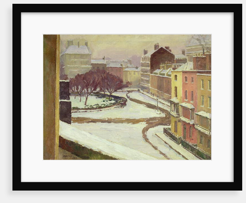 Snow in Hanover Square, London, 1926 by Frederick James Porter