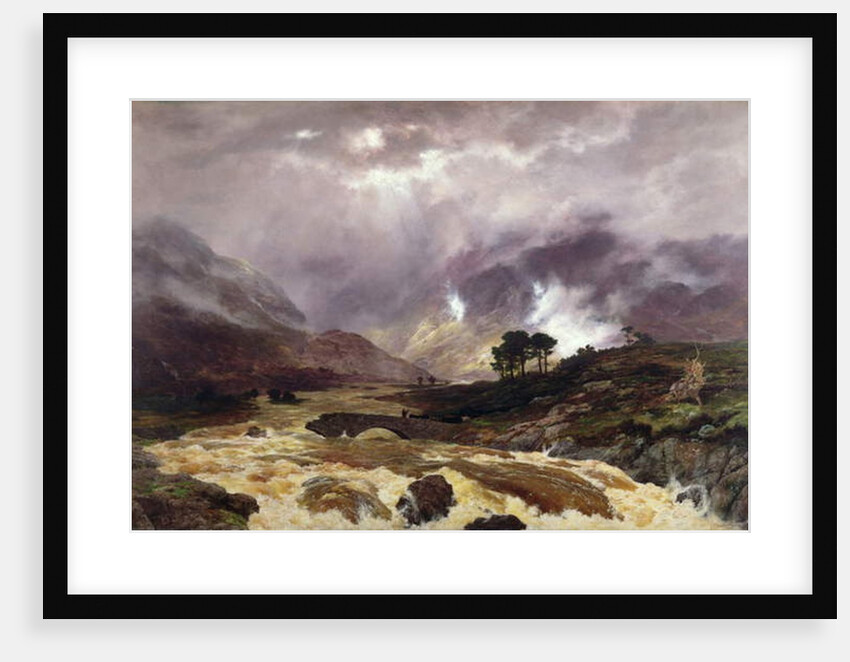 A Spate in the Highlands, 1866 by Peter Graham