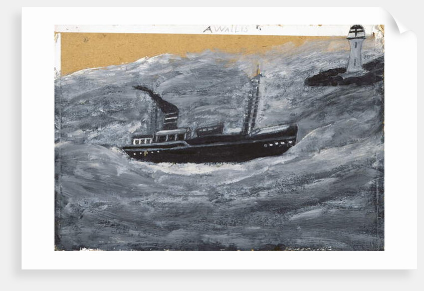 Trawler and Pier by Alfred Wallis