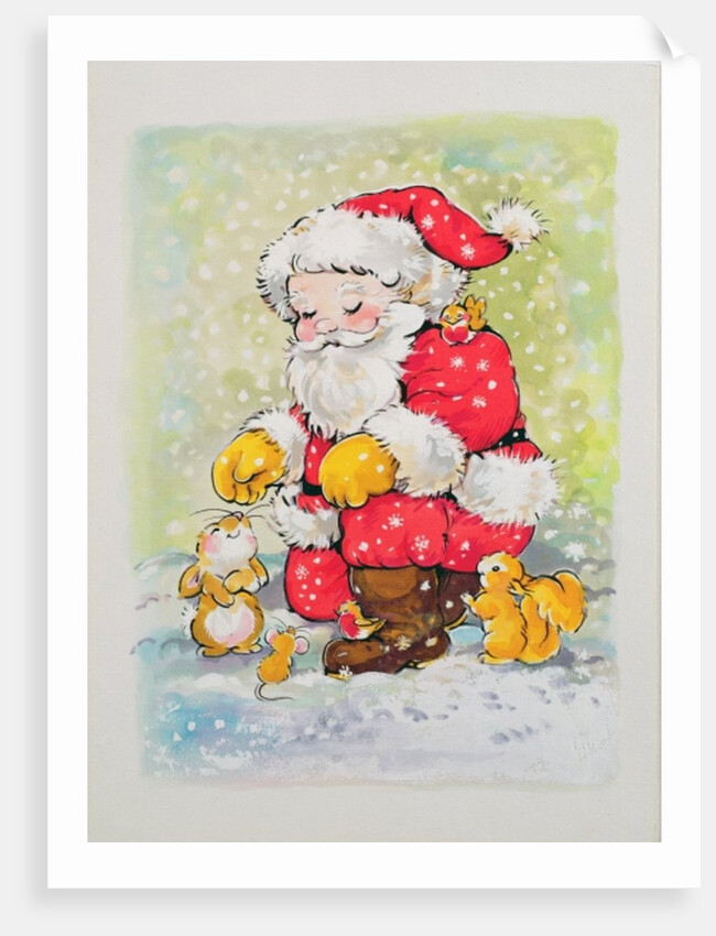 Father Christmas with Animals by Diane Matthes