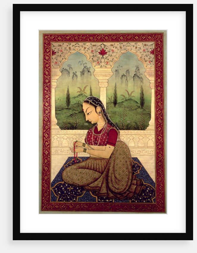 Lady Making a Garland by Mark Briscoe