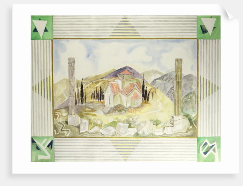 Temple in Hosios Lukas Country from the Greek Experience Series, 1989 by Michael Chase