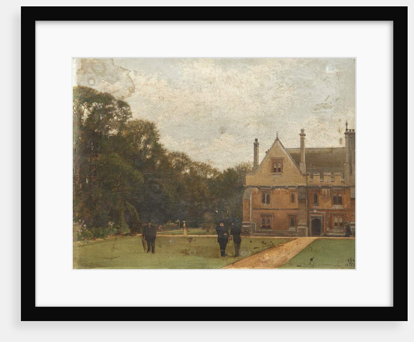 In the Grounds of Magdalen College, Dr Fisher, J. Henderson and Major-General Rigaud in the Foreground by Pierre François Joseph Tonneau