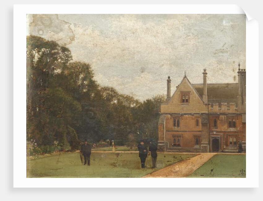 In the Grounds of Magdalen College, Dr Fisher, J. Henderson and Major-General Rigaud in the Foreground by Pierre François Joseph Tonneau