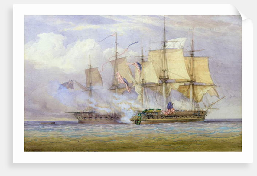 The Moment of Victory between HMS 'Shannon' and the American Ship 'Chesapeake' on 1st June 1813, 1857 by John Christian Schetky
