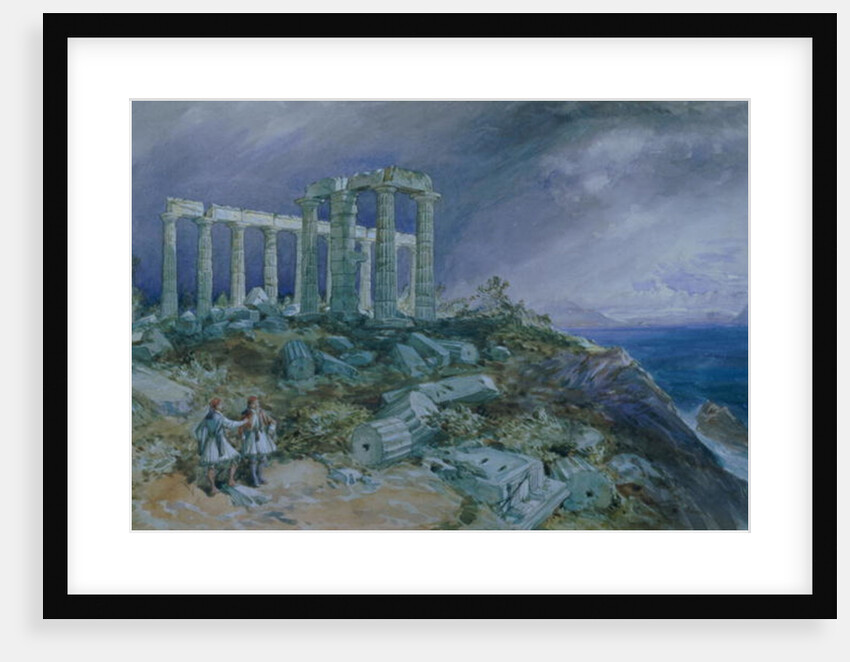 The Temple of Poseidon, Sunium, 1877 by William 'Crimea' Simpson