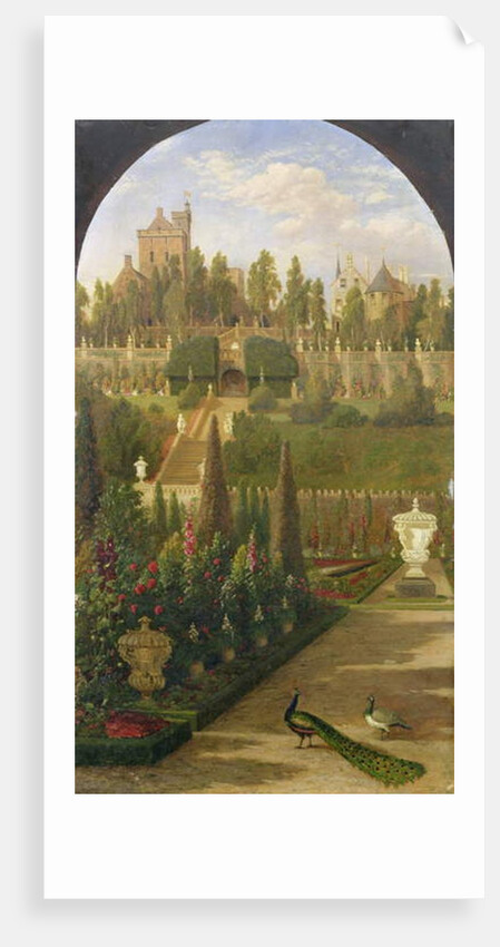 Drummond Castle, Perthshire, seen from the Gardens, 1847 by Jacob Thompson
