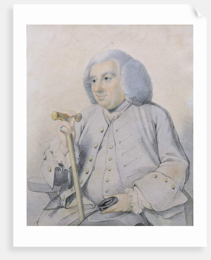 Sketch of the Portrait of Andrew Drummond founder of the bank, killed at Culloden by Johann