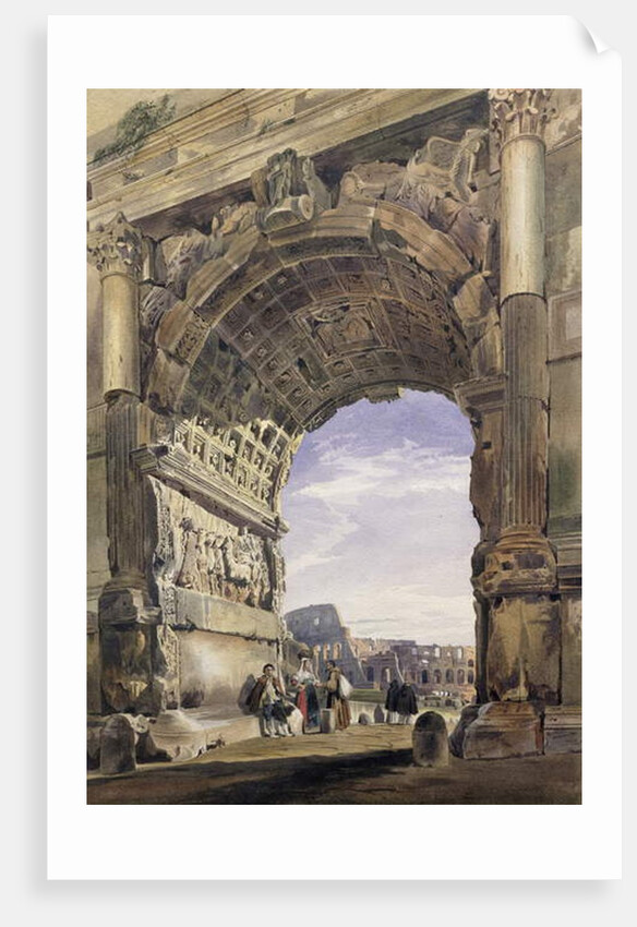 Arch of Titus, Rome, 1842 by Thomas Hartley Cromek