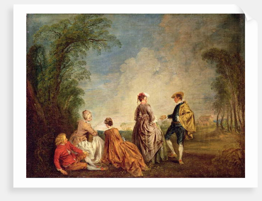 An Embarrassing Proposal, 1715-16 by Jean Antoine Watteau