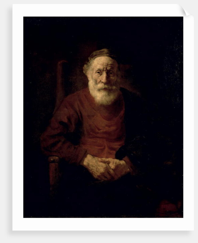 An Old Man in Red by Rembrandt Harmensz. van Rijn