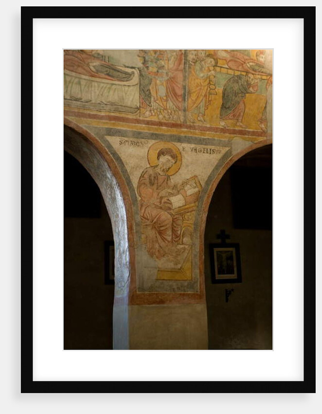 St. Mark writing the gospel by School Italian