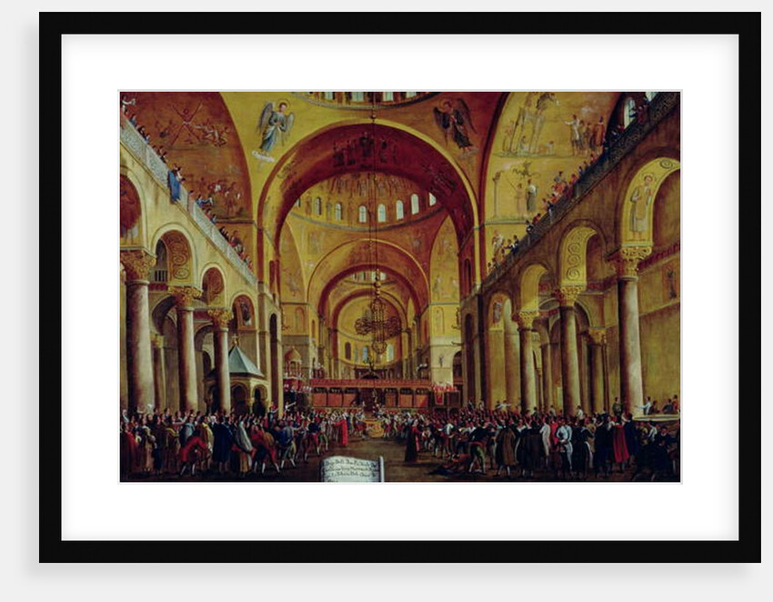 The Presentation of the New Doge to the People in the Basilica of San. Marco by Gabriele Bella