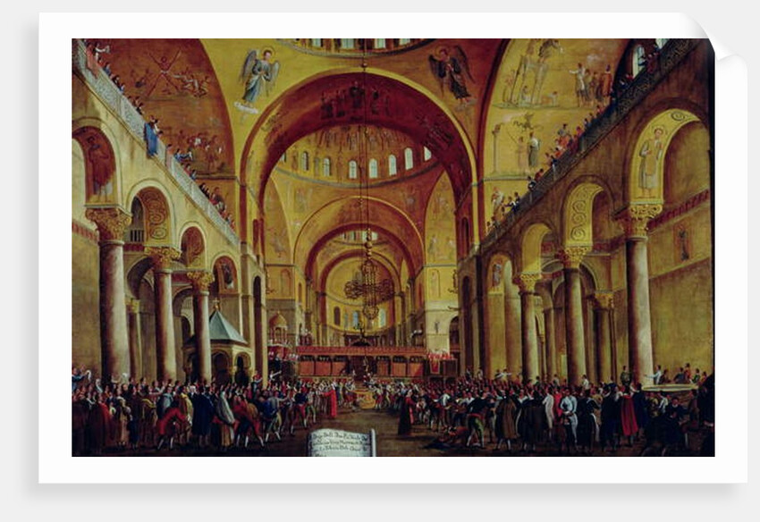 The Presentation of the New Doge to the People in the Basilica of San. Marco by Gabriele Bella