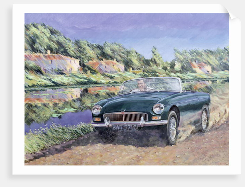MGB by a French Canal by Clive Metcalfe