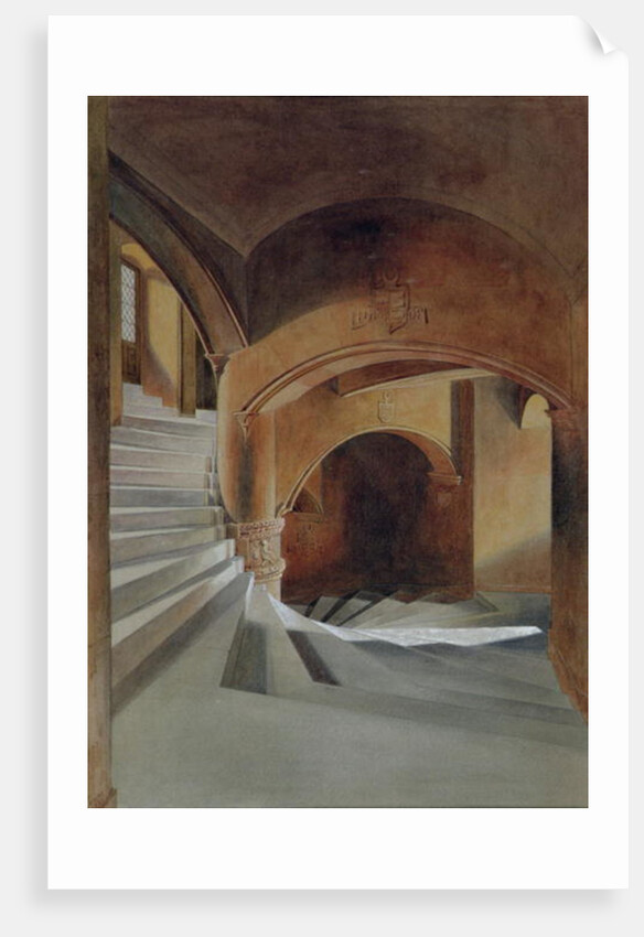 The Staircase in Fyvie Castle by James Giles