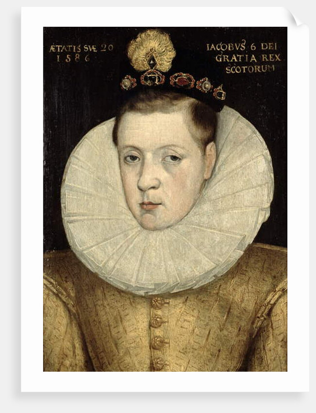 Portrait of James VI of Scotland, later James I of England 1586 by Scottish school