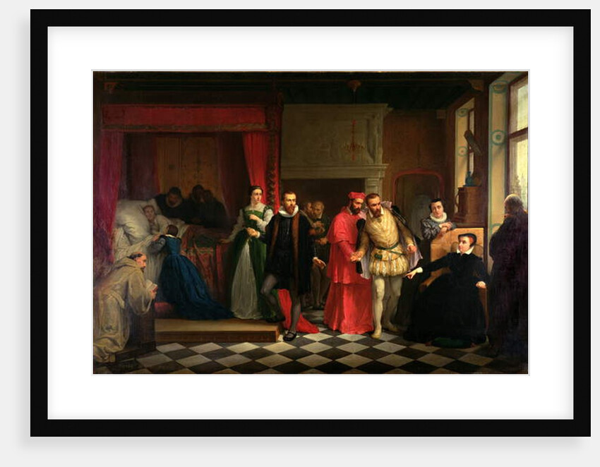 King Francis II on his Death Bed, 1865 by French School