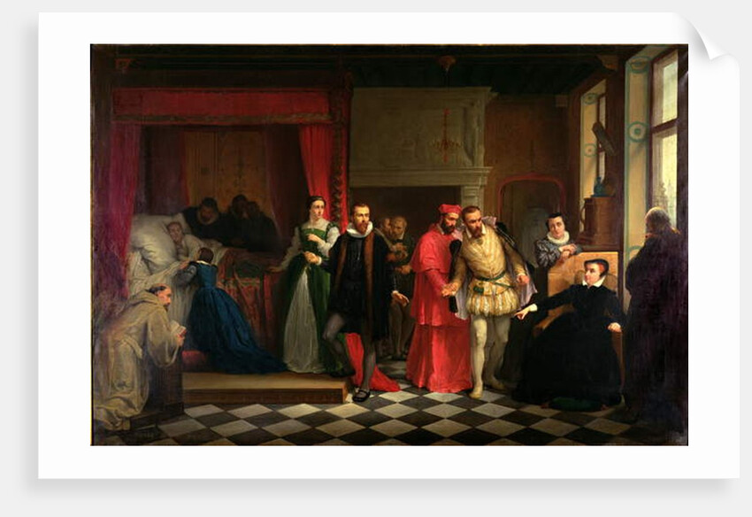 King Francis II on his Death Bed, 1865 by French School