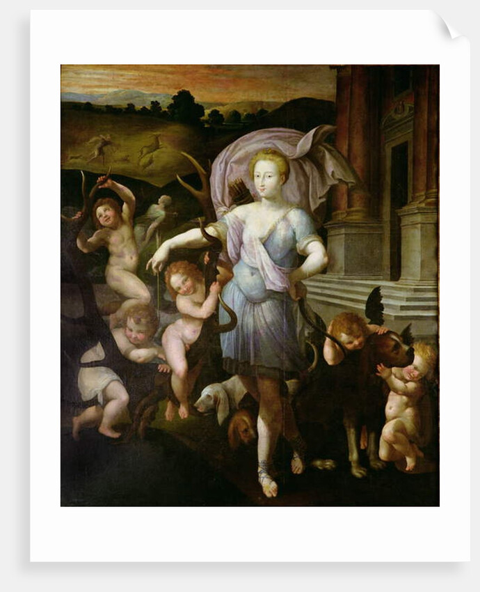 Allegorical portrait of Diane de Poitiers 1556 by Francesco Primaticcio