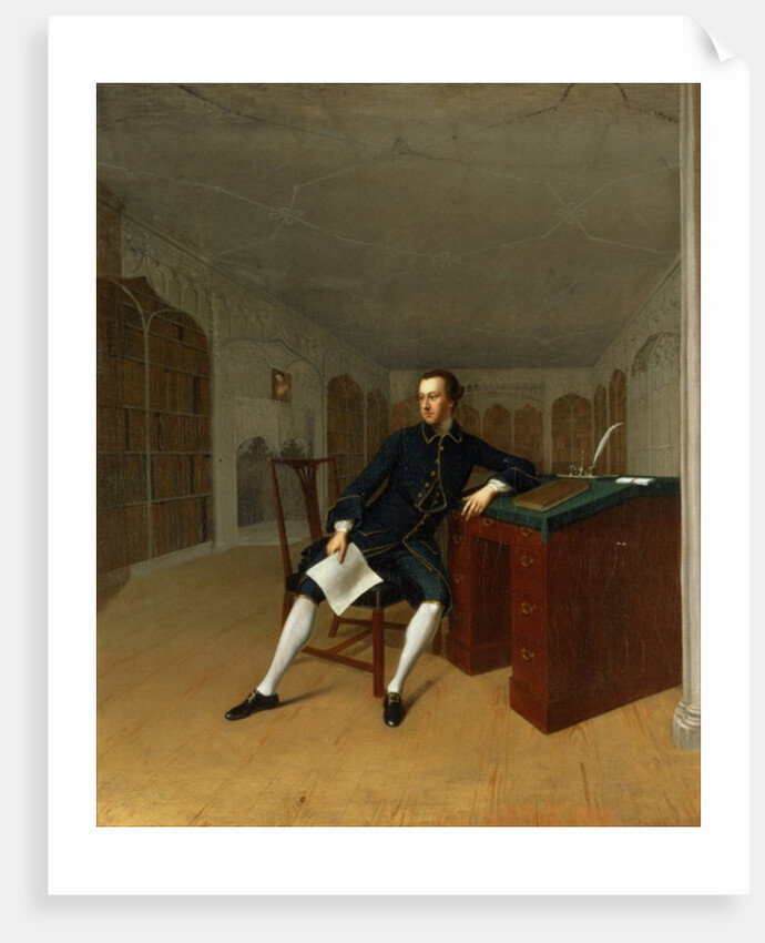 Sir Roger Newdigate in the Library at Arbury by Arthur Devis