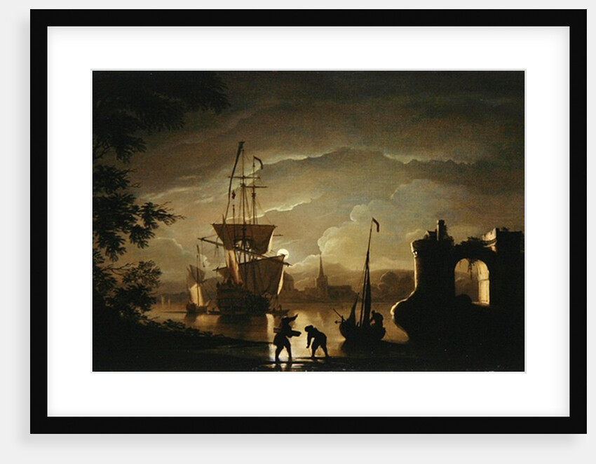 Shipping by Moonlight by Peter Monamy