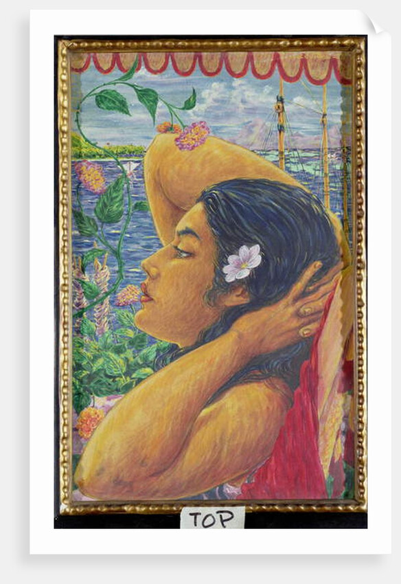 Vahine, Tahiti, c.1920 by Octave Morillot