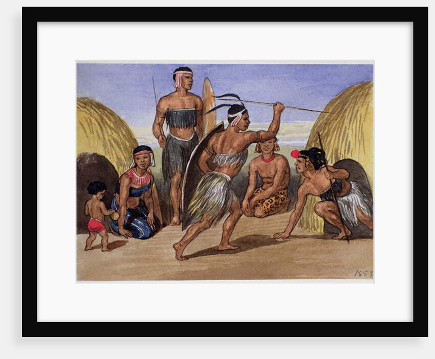 Zulus dancing in London, 1853 by Jemima Blackburn