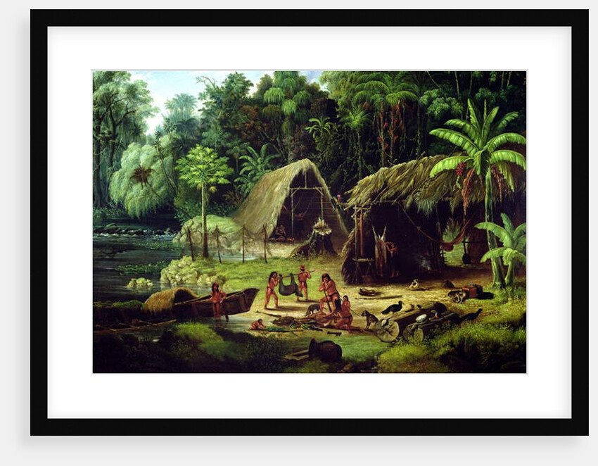 Carib Village, British Guyana, 1836 by W.S. Hedges