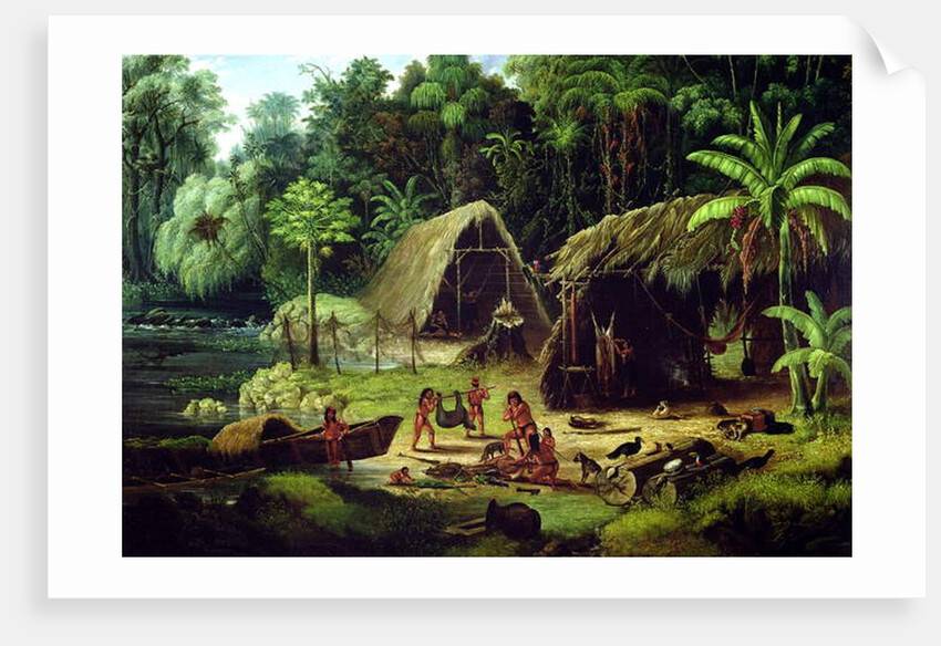 Carib Village, British Guyana, 1836 by W.S. Hedges