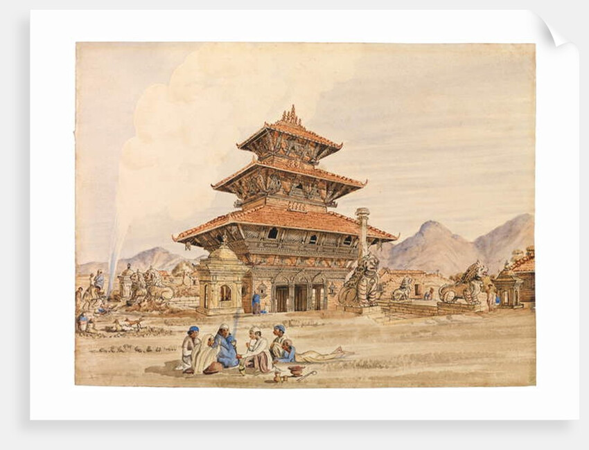 Temple of Devi, Patan, Nepal, 1850s by Dr. Henry Ambrose Oldfield