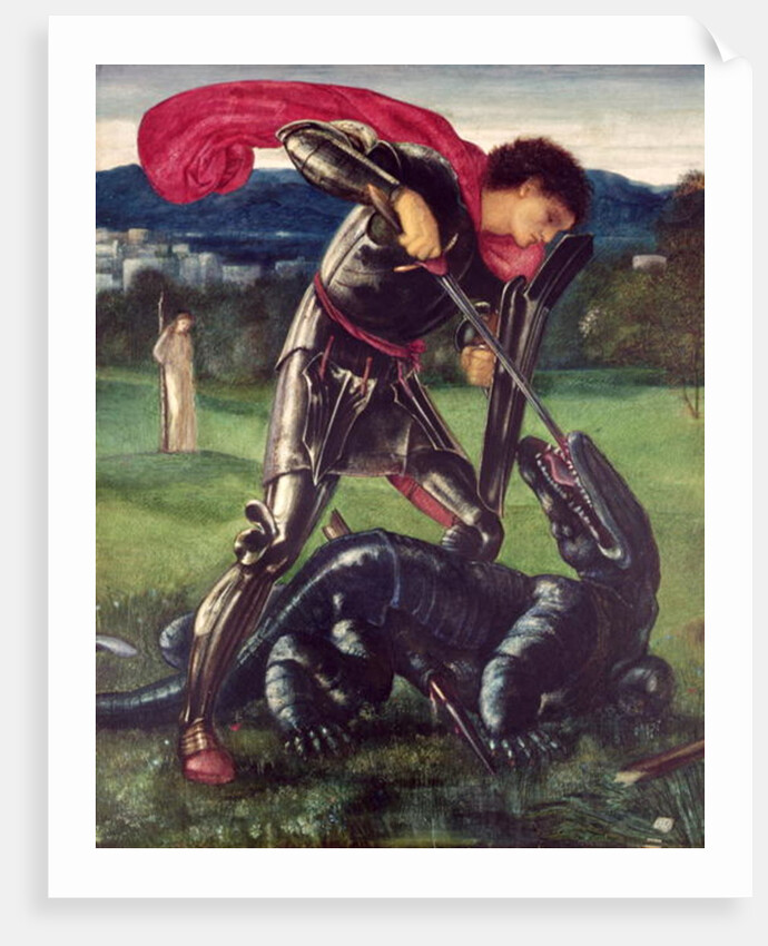 St. George and the Dragon, 1868 by Edward Coley Burne-Jones