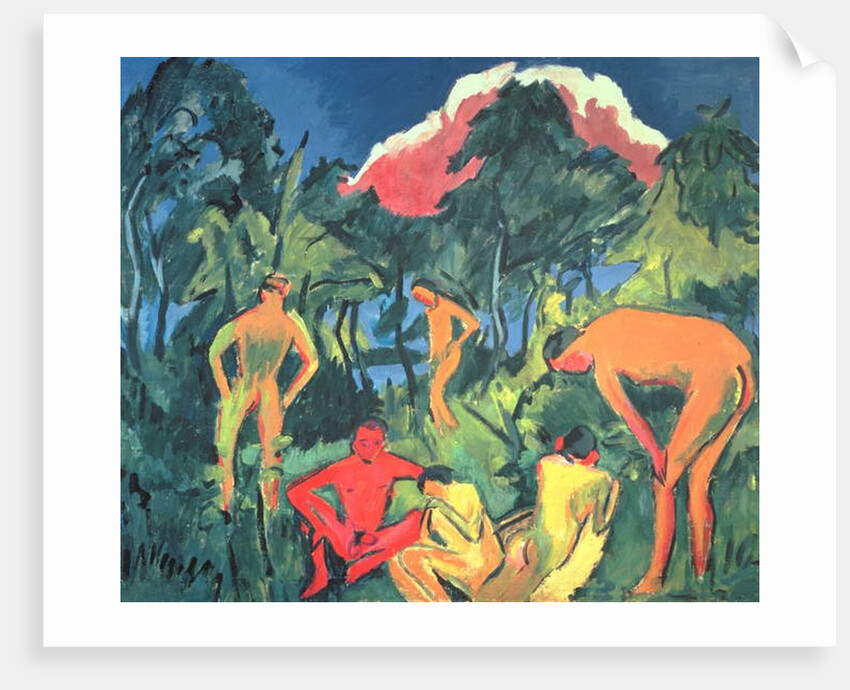 Nudes in the Sun, Moritzburg by Ernst Ludwig Kirchner