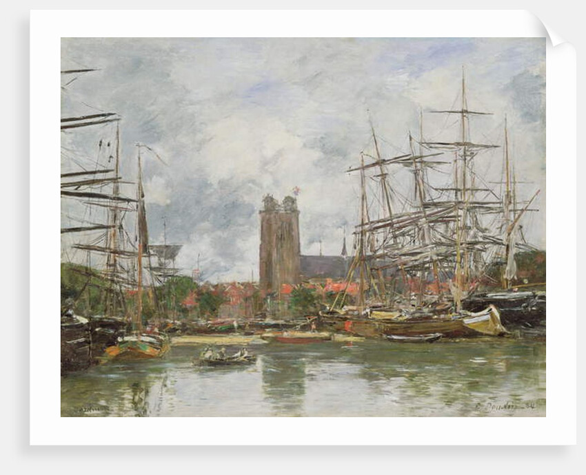 A French Port, 1884 by Eugene Louis Boudin