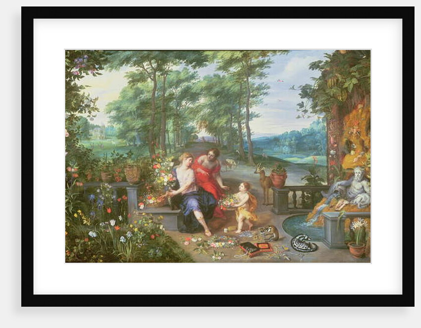 Flora and Nymphs in a Garden by Jan & Balen Hendrik van Brueghel