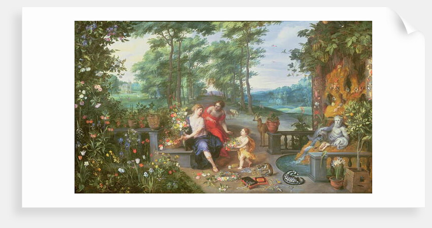 Flora and Nymphs in a Garden by Jan & Balen Hendrik van Brueghel
