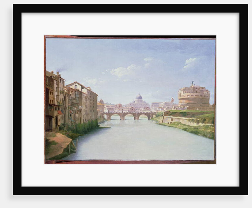 View of the Ponte and Castel Sant'Angelo in Rome by Christoffer-Wilhelm Eckersberg