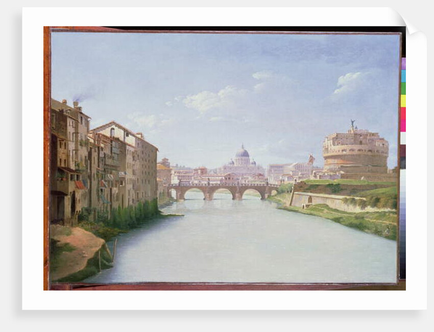 View of the Ponte and Castel Sant'Angelo in Rome by Christoffer-Wilhelm Eckersberg