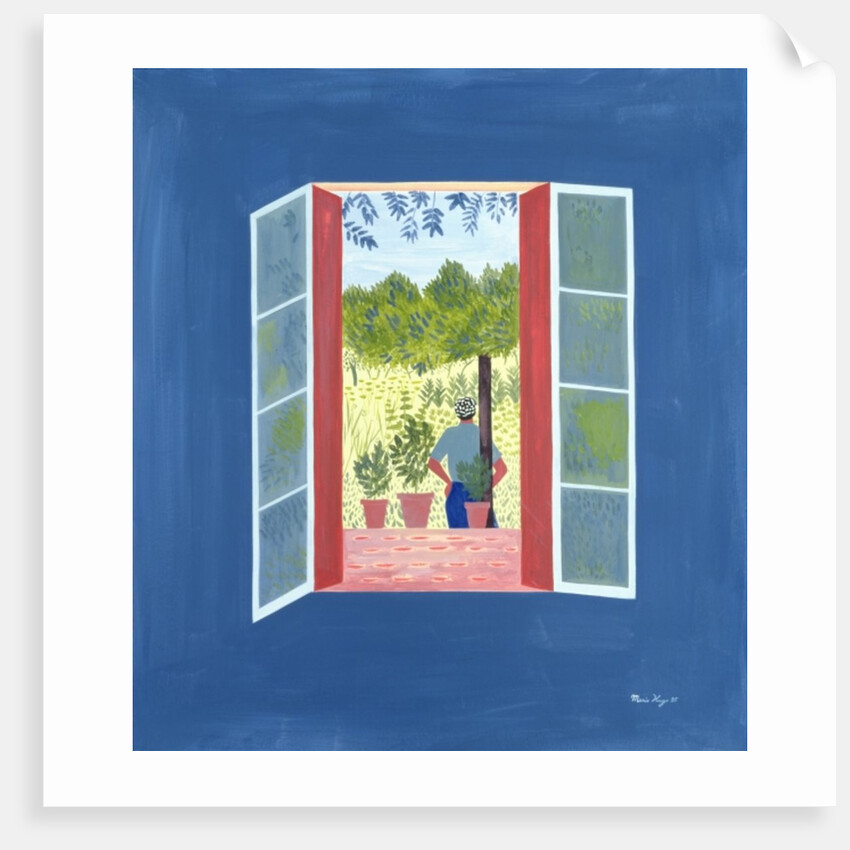 Zaid Through the Window, 1986 by Marie Hugo