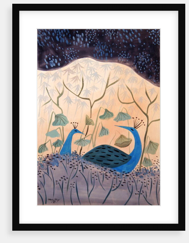 Paons Or et Argent, 1985 by Marie Hugo