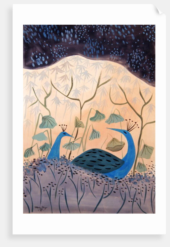 Paons Or et Argent, 1985 by Marie Hugo