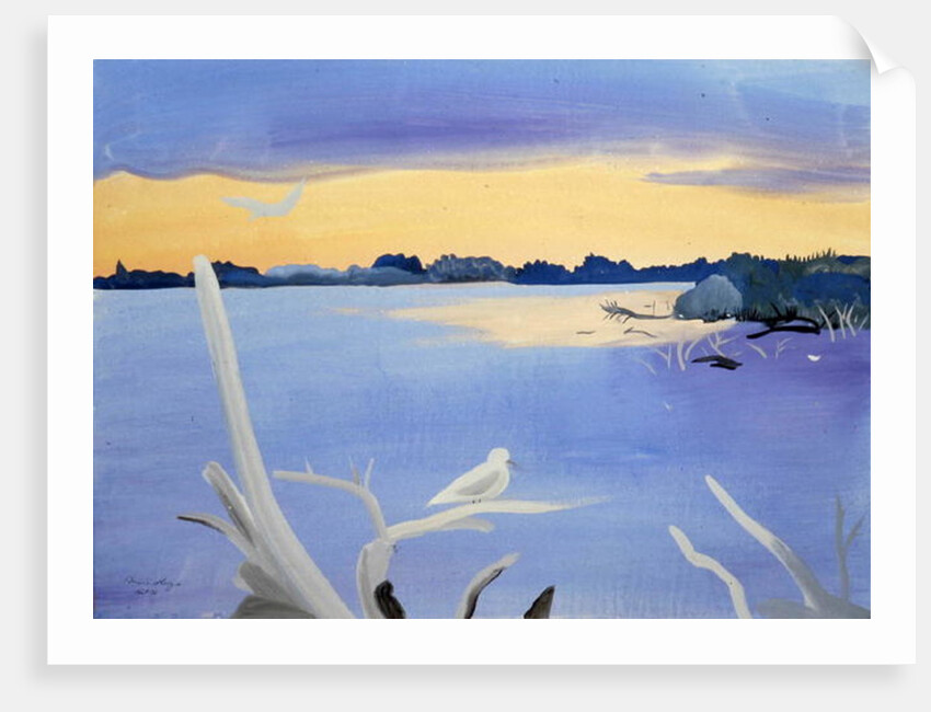 Le Rhone au Gabian, 1987 by Marie Hugo